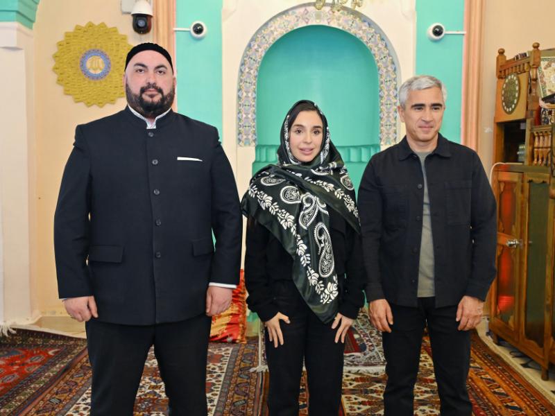 Heydər Əliyev Fondunun vitse-prezidenti Leyla Əliyeva Qubada “Səkinə xanım” məscidini ziyarət edib