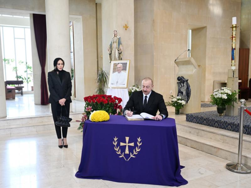 President Ilham Aliyev visited Church of the Immaculate Conception of the Blessed Virgin Mary in Baku, offered condolences over death of Pope Francis