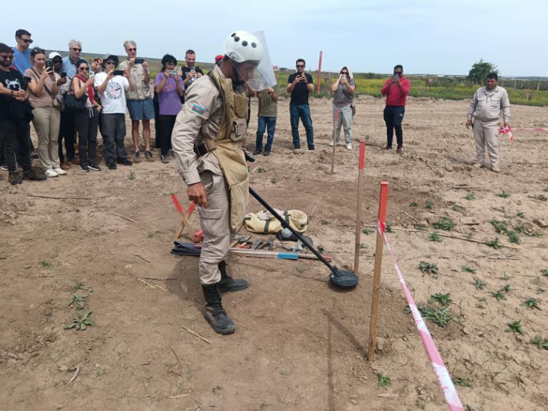World travelers observe demining operations in Jabrayil