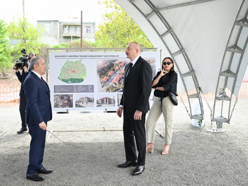 Şuşada inşa ediləcək dördüncü yaşayış kompleksinin təməli qoyulub