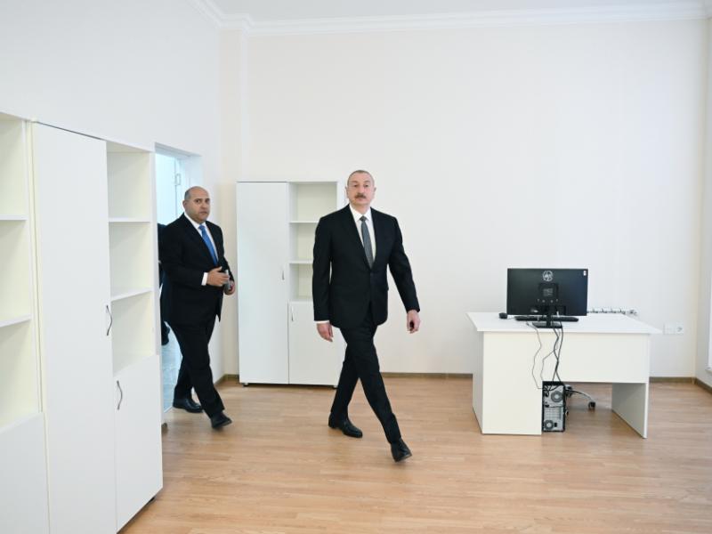Ağdamın Kəngərli kəndində yerli icra strukturları üçün inşa edilmiş çoxfunksiyalı inzibati binada yaradılan şəraitlə tanışlıq