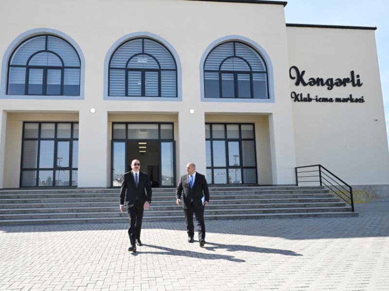 President Ilham Aliyev examined conditions at club-community center in Aghdam’s Kangarli village