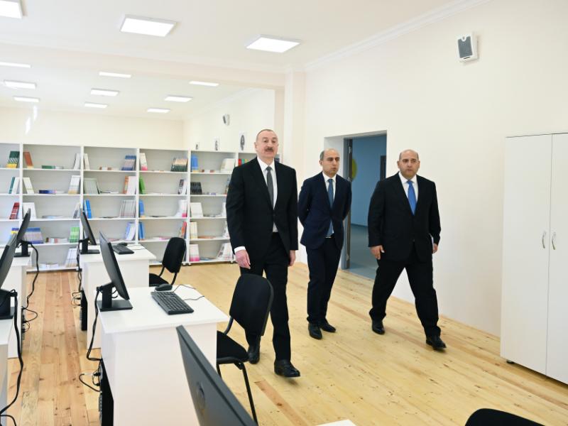 Prezident İlham Əliyev Ağdamda Kəngərli kənd tam orta məktəbinin binasının açılışında iştirak edib