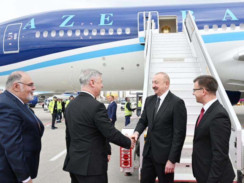 President of Azerbaijan Ilham Aliyev arrived in Hungary for working visit