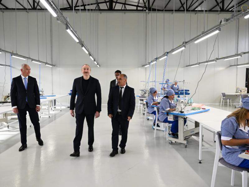 President Ilham Aliyev attended opening of “LATIFA” Lachin Garment Factory