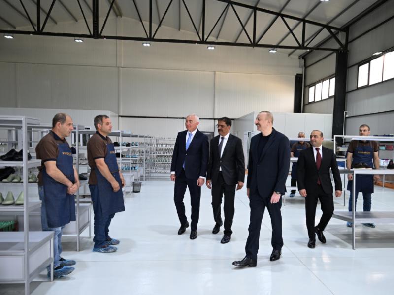 President Ilham Aliyev inaugurated Pirshaghi shoe factory’s Lachin branch
