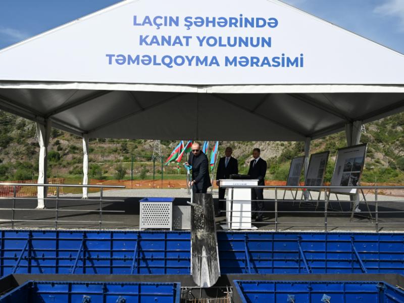 President Ilham Aliyev laid foundation stone for Lachin cable car line