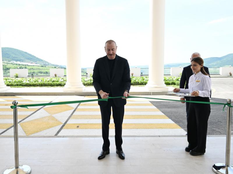 Президент Ильхам Алиев принял участие в открытии комплекса отдыха «Лачин»