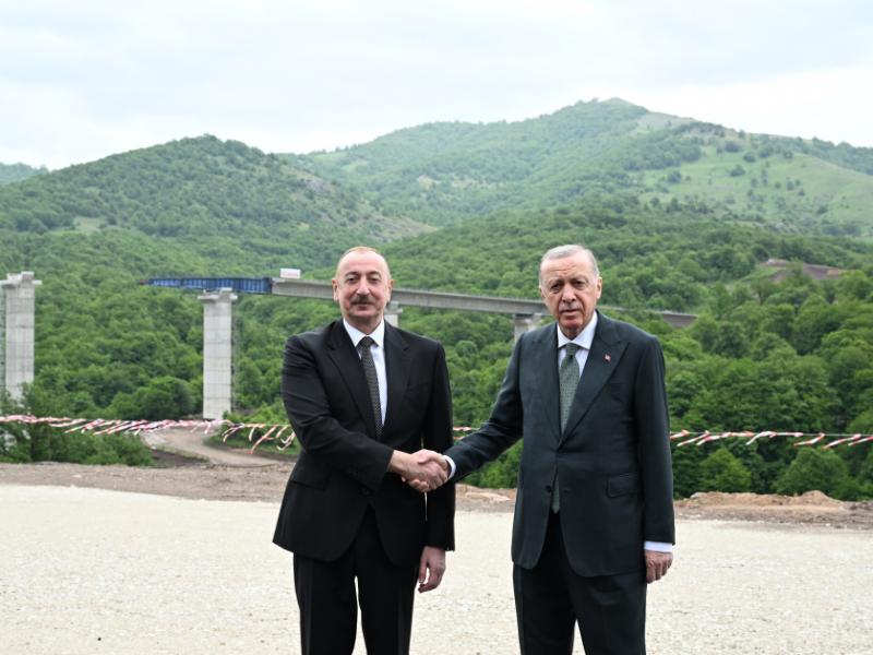Presidents of Azerbaijan and Türkiye inspected progress on Kalbajar-Lachin highway construction