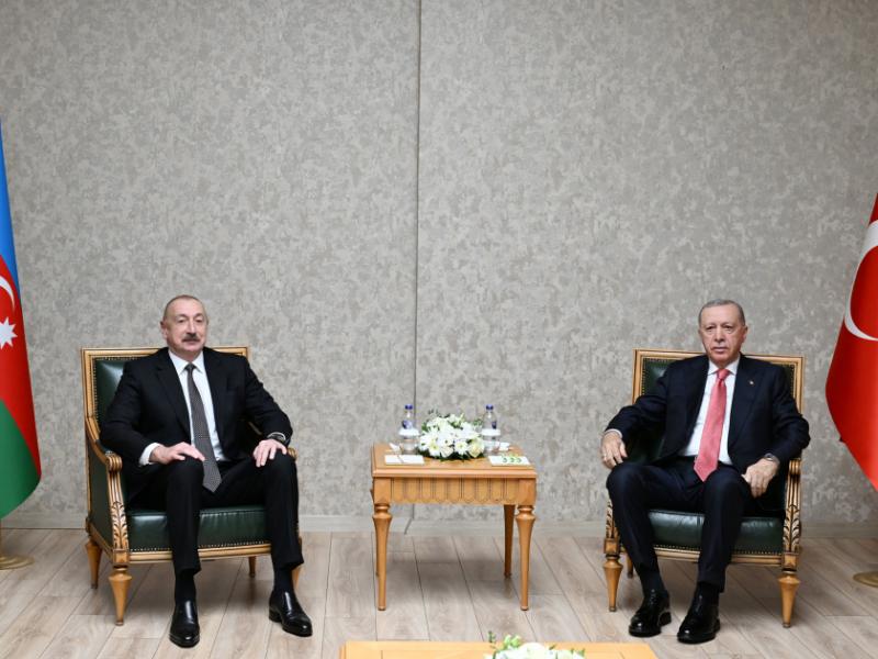Kahramanmaraşda Azərbaycan Prezidenti İlham Əliyevin Türkiyə Prezidenti Rəcəb Tayyib Ərdoğanla görüşü olub