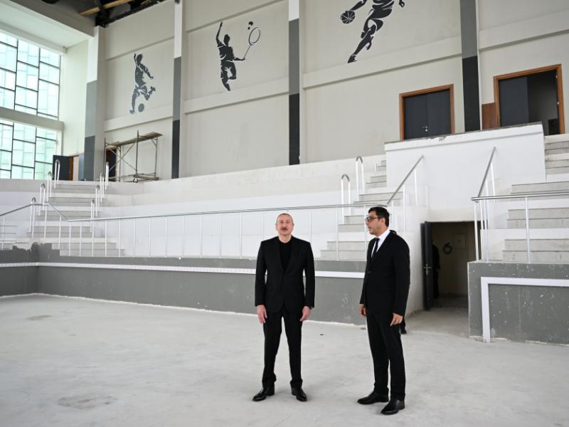 President Ilham Aliyev inspected construction progress of Yevlakh Olympic Sports Complex