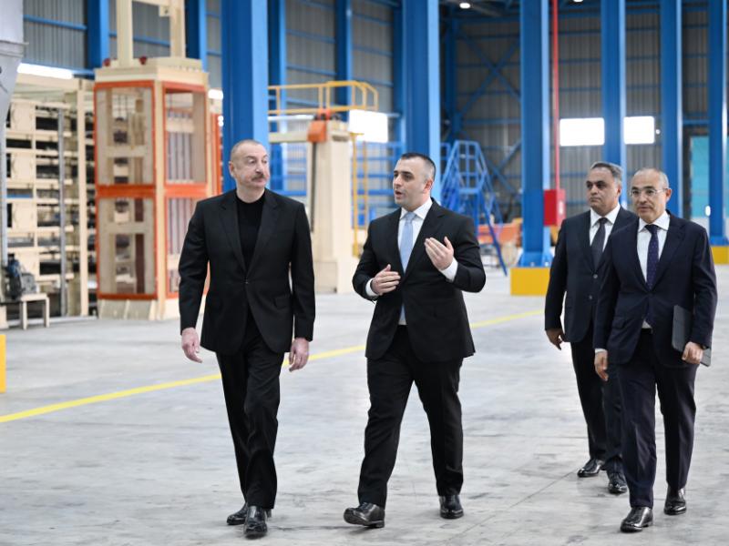 Construction materials production facility commissioned in Goranboy district