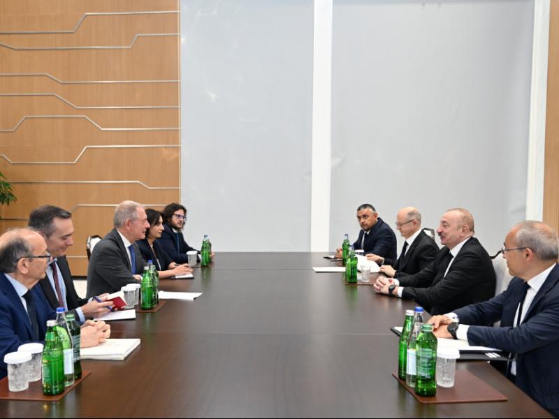 President of Azerbaijan Ilham Aliyev received Italian delegation led by Minister for Enterprises and Made in Italy in Mingachevir