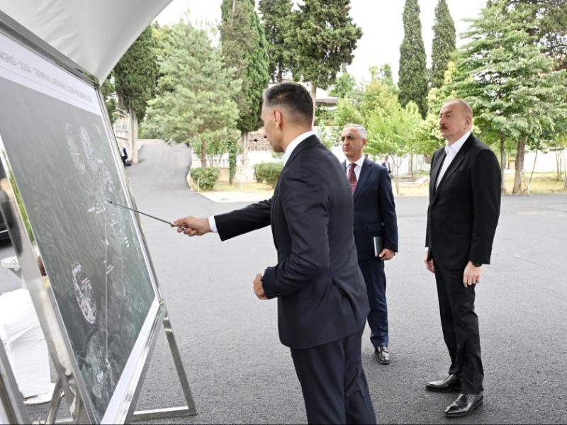 President Ilham Aliyev inspected site designated for Khankendi-Shusha cable car construction