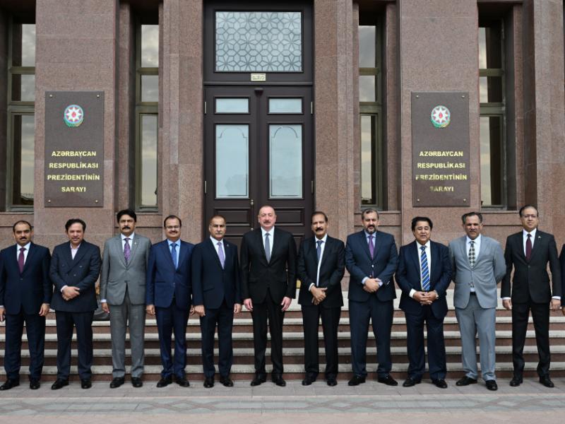 Prezident İlham Əliyev Pakistan Milli Assambleyası sədrinin başçılıq etdiyi nümayəndə heyətini qəbul edib