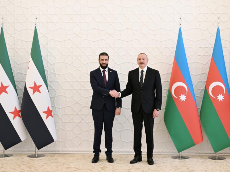 President Ilham Aliyev had expanded meeting with Transitional President of Syria