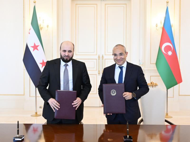 Между SOCAR и Правительством Сирийской Арабской Республики подписан Меморандум о взаимопонимании