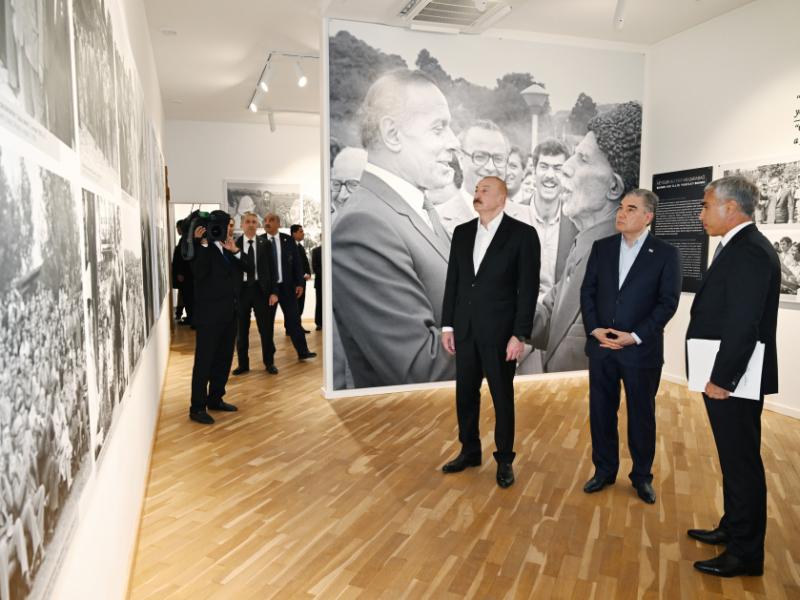 President Ilham Aliyev and Gurbanguly Berdimuhamedov visited “Heydar Aliyev and Garabagh” exhibition at Creativity Center in Shusha