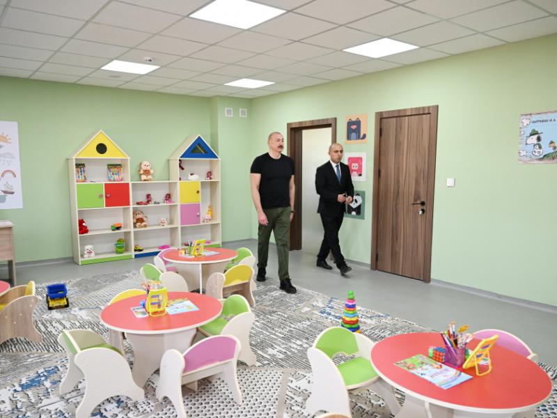 В городе Агдам сдан в эксплуатацию ясли-детский сад номер 1
