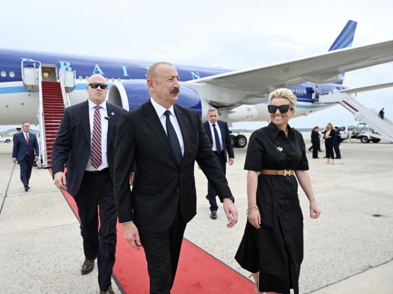 President of Azerbaijan Ilham Aliyev arrived in U.S. for working visit