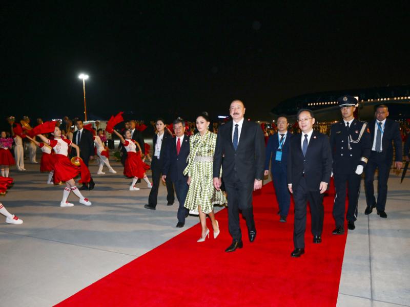 President of Azerbaijan Ilham Aliyev arrived in China for a working visit