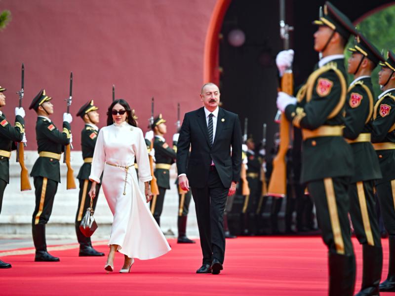 Parade dedicated to the 80th Anniversary of the Chinese people’s resistance against Japanese aggression and the Victory in World War II was held President of Azerbaijan Ilham Aliyev watched parade