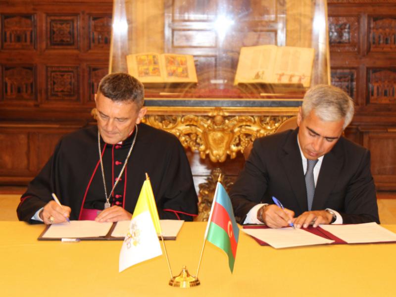 Heydar Aliyev Foundation signs memorandum with Vatican Apostolic Library, and Apostolic Archive
