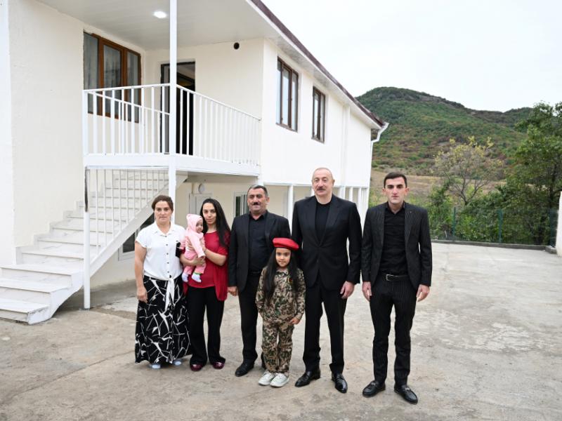 Prezident İlham Əliyev Xocalı rayonunun Seyidbəyli kəndində olub