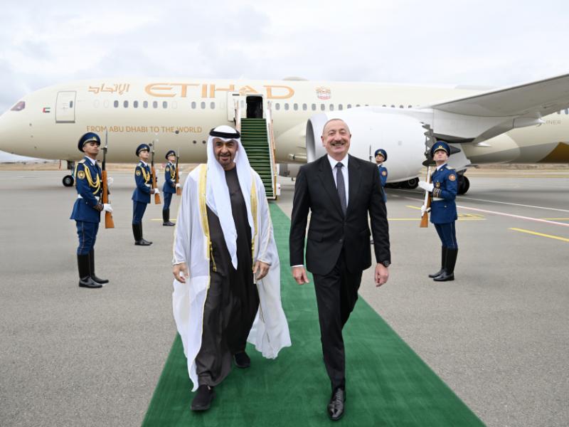 President of United Arab Emirates arrived in Azerbaijan for official visit