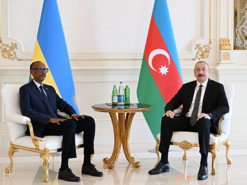 President of Azerbaijan Ilham Aliyev held one-on-one meeting with President of Rwanda