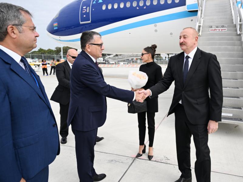 Президент Ильхам Алиев прибыл в Нью-Йорк для участия в 80-й сессии Генеральной Ассамблеи ООН