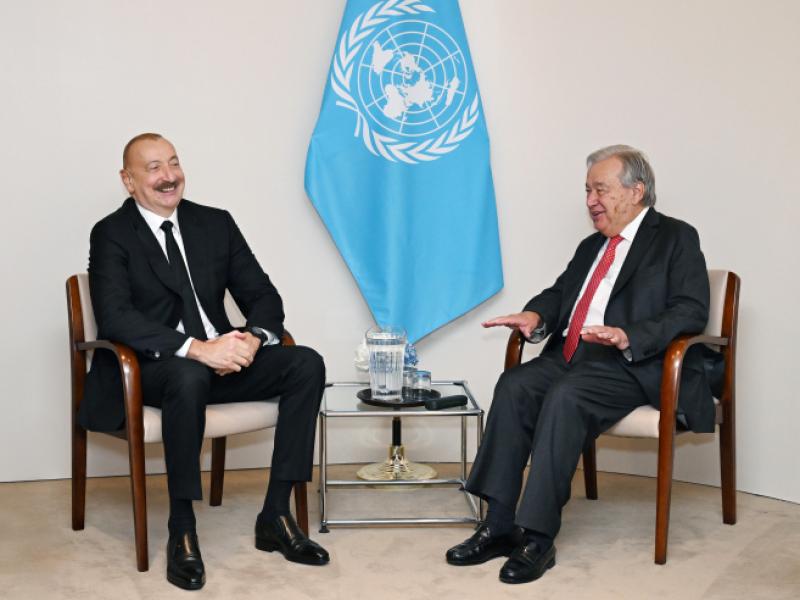 President of Azerbaijan Ilham Aliyev met with UN Secretary-General António Guterres