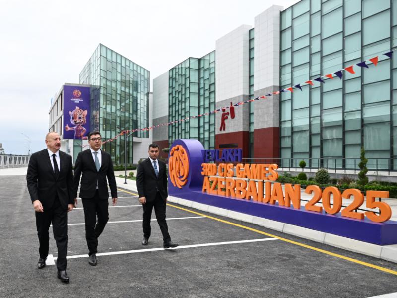 Президент Ильхам Алиев принял участие в открытии Евлахского Олимпийского спортивного комплекса