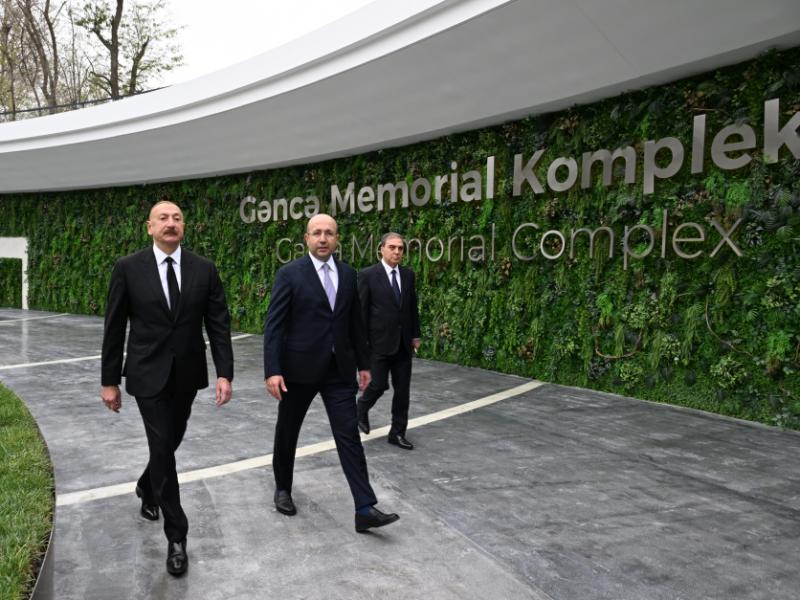 Prezident İlham Əliyev Gəncə Memorial Kompleksinin açılışında iştirak edib