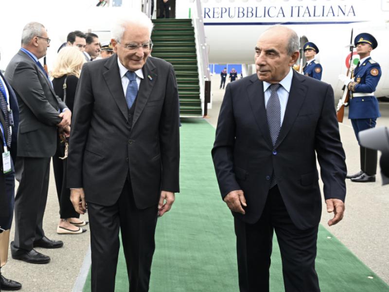 Президент Италии Серджо Маттарелла прибыл с официальным визитом в Азербайджан
