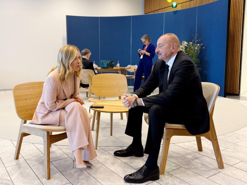 Azərbaycan Prezidenti İlham Əliyevin Kopenhagendə İtaliya Nazirlər Şurasının sədri ilə görüşü olub