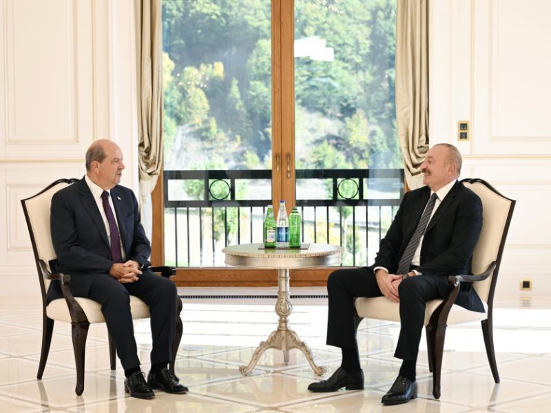 Президент Азербайджана Ильхам Алиев встретился в Габале с Президентом Турецкой Республики Северного Кипра