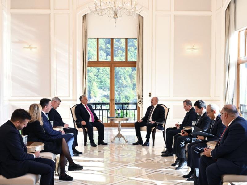 President of Azerbaijan Ilham Aliyev met Prime Minister of Hungary in Gabala