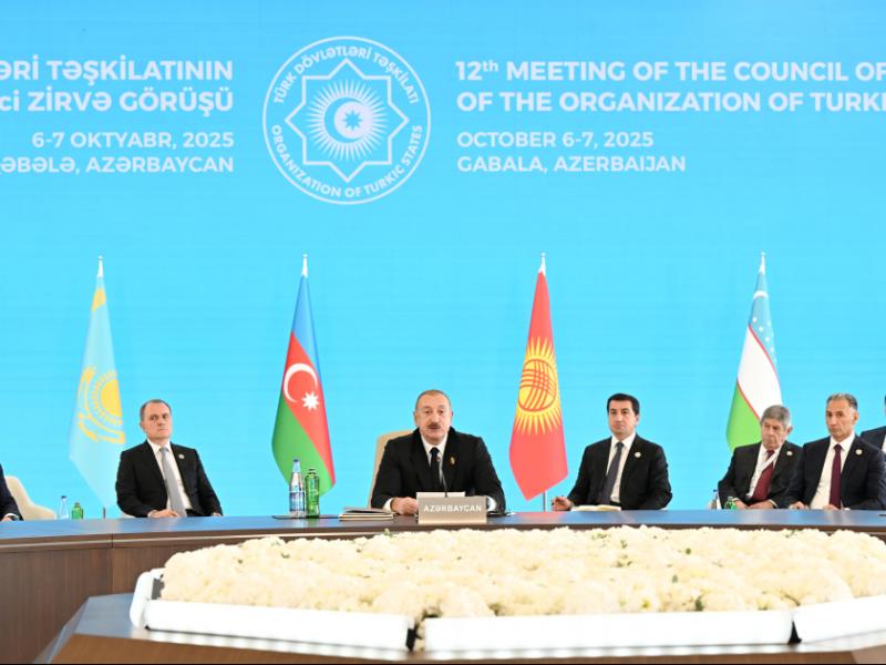12th Summit of the Council of Heads of State of the Organization of Turkic States commenced in Gabala President Ilham Aliyev delivered speech at event