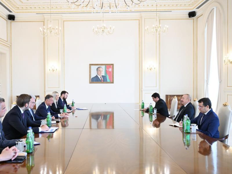 Президент Ильхам Алиев принял делегацию парламента Хорватии