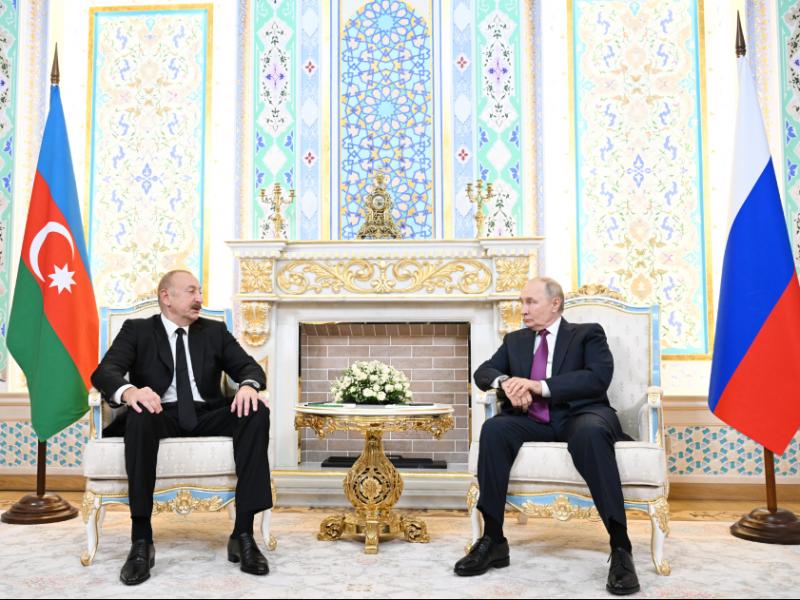 Düşənbədə Azərbaycan Prezidenti İlham Əliyevin Rusiya Prezidenti Vladimir Putinlə təkbətək görüşü keçirilir 