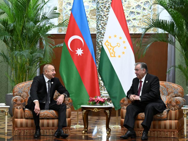 President of Azerbaijan Ilham Aliyev had one-on-one meeting with President of Tajikistan Emomali Rahmon in Dushanbe