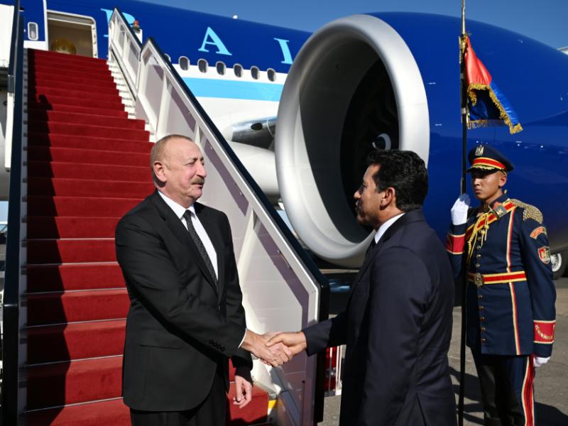 President Ilham Aliyev arrived in Egypt for working visit
