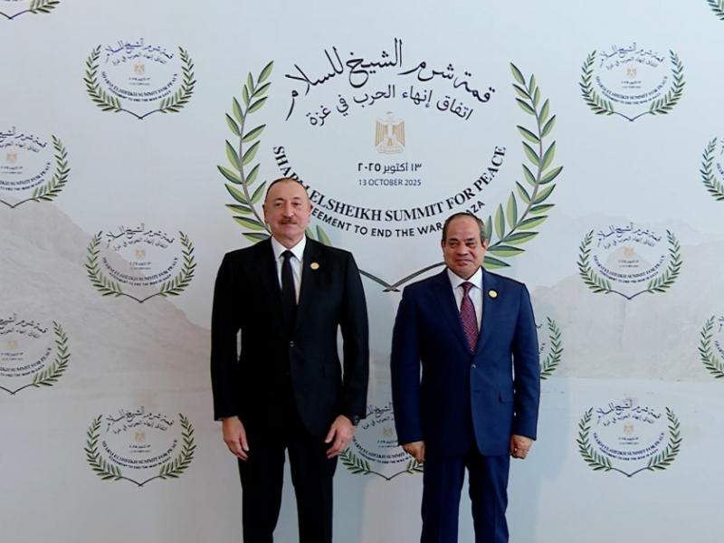 President of Azerbaijan Ilham Aliyev participates in Middle East Peace Summit