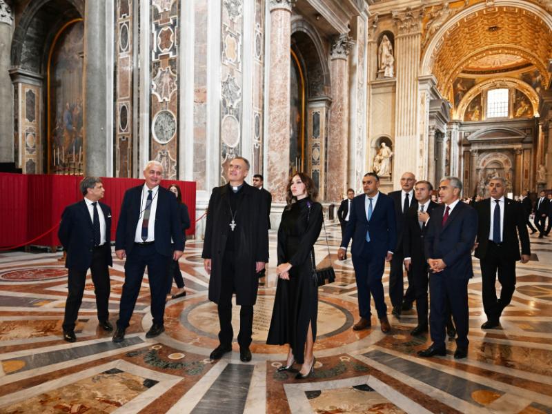 First Vice-President Mehriban Aliyeva inspected restoration progress at Saint Peter’s Basilica