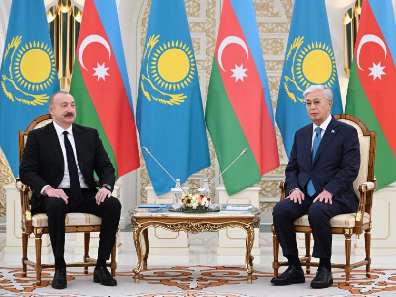 Astanada Azərbaycan Prezidenti İlham Əliyevin Qazaxıstan Prezidenti Kasım-Jomart Tokayev ilə təkbətək görüşü olub