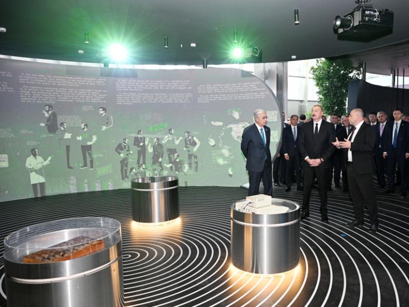 Presidents Ilham Aliyev and Kassym-Jomart Tokayev visited “Alem.ai” International Artificial Intelligence Center in Astana