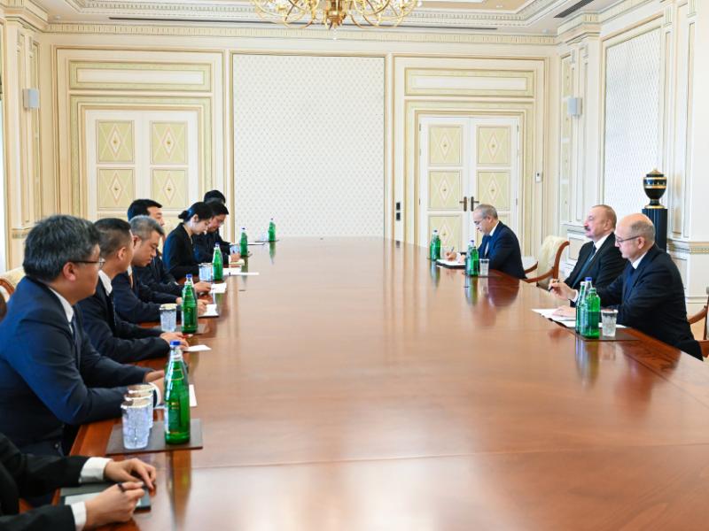 Президент Ильхам Алиев принял делегацию китайской компании China Datang Corporation Ltd.
