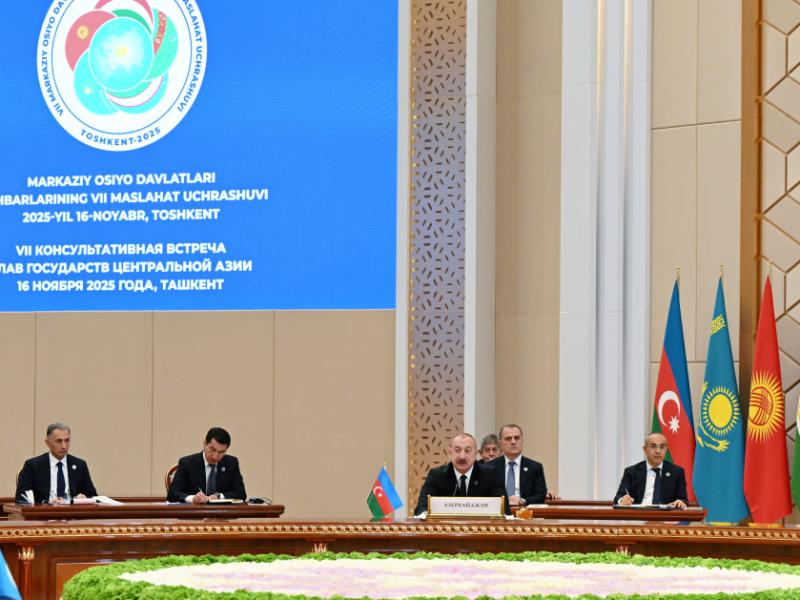 Daşkənddə Mərkəzi Asiya Dövlət Başçılarının 7-ci Məşvərət Görüşü keçirilib Prezident İlham Əliyev tədbirdə çıxış edib