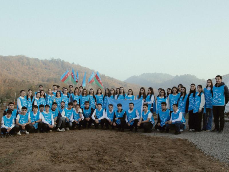 Leyla Aliyeva, Arzu Aliyeva, and Alena Aliyeva participate in ecological actions in Lankaran